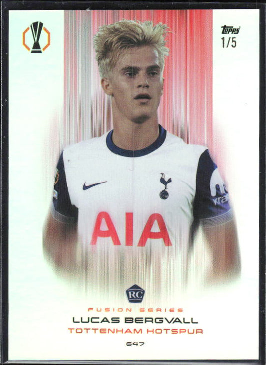 2024-25 Topps Total Football #647 Lucas Bergvall Fusion Series 1/5 – framsida