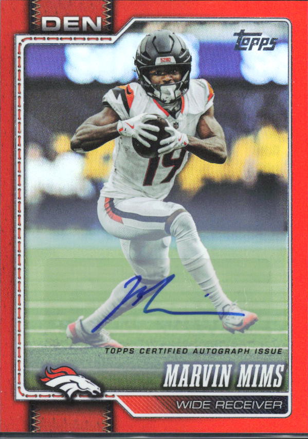 2026 Topps Flagship #63 Marvin Mims Autograph 11/25 – framsida