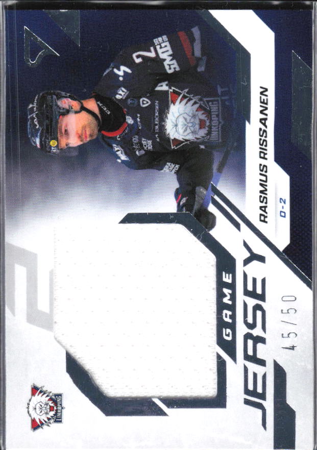 2025-26 SportZoo SHL Series 1 #GJ-RR Rasmus Rissanen Game Jersey 45/50 – framsida