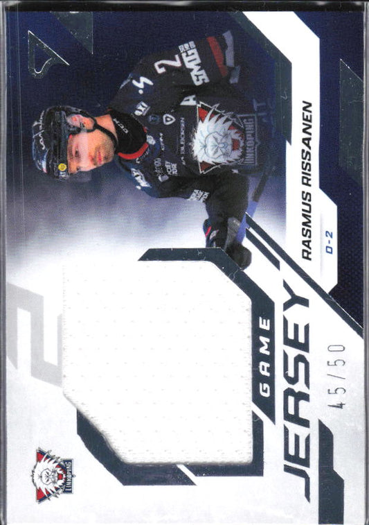 2025-26 SportZoo SHL Series 1 #GJ-RR Rasmus Rissanen Game Jersey 45/50 – framsida