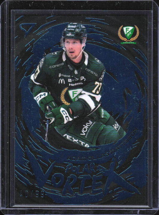 2025-26 SportZoo SHL Series 1 #PV-16 Adam Ollas Mattsson Polar Vortex – framsida