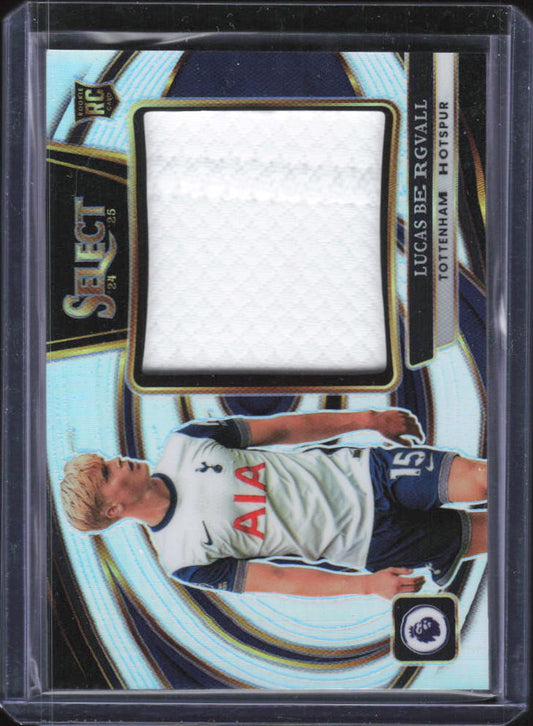 2024-25 Panini Select Premier League #JS-LB Lucas Bergvall Jumbo Swatches Silver Prizm – framsida