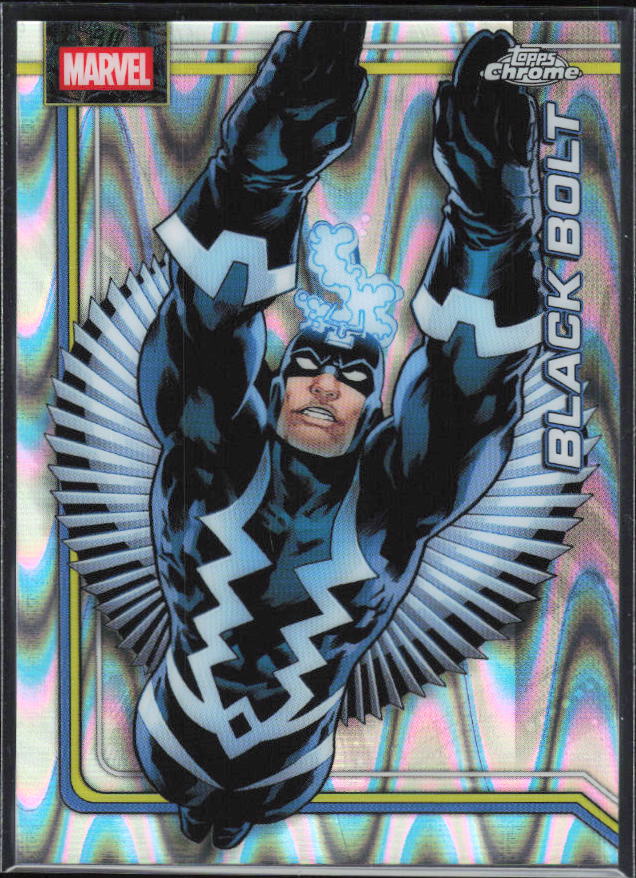 2026 Topps Chrome Marvel Comics #12 Black Bolt RayWave Refractor – framsida