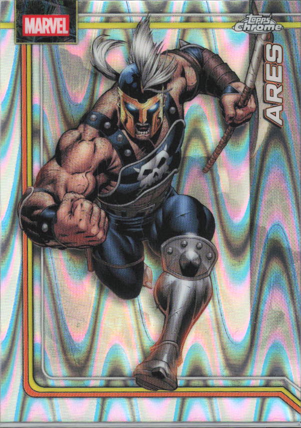 2026 Topps Chrome Marvel Comics #8 Ares RayWave Refractor – framsida