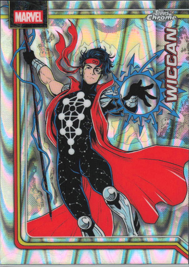 2026 Topps Chrome Marvel Comics #198 Wiccan RayWave Refractor – framsida