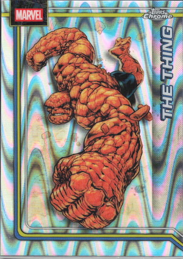 2026 Topps Chrome Marvel Comics #175 The Thing RayWave Refractor – framsida