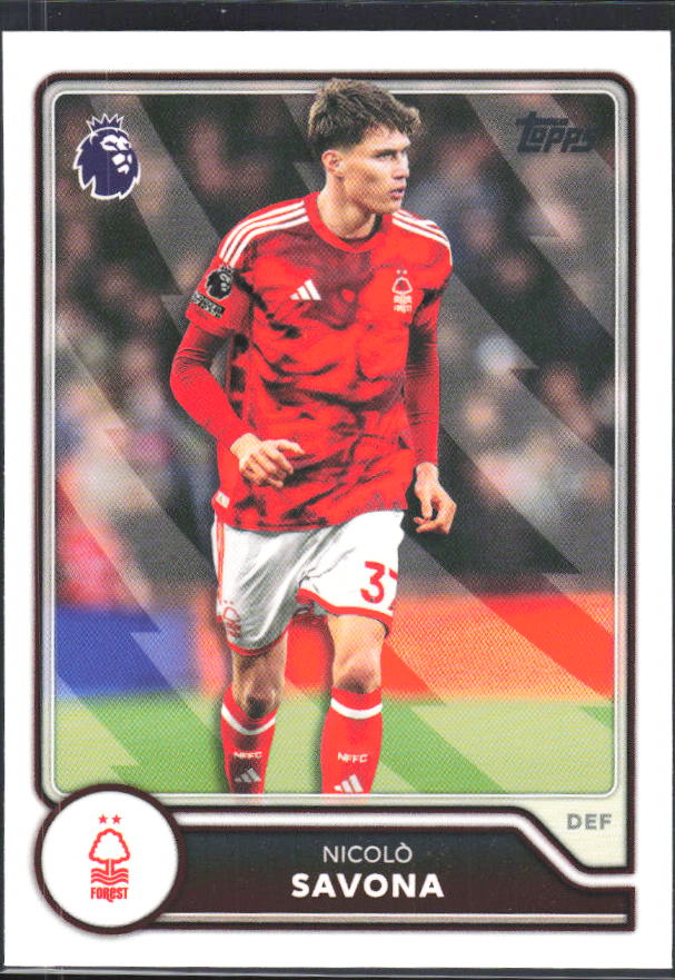 2026-27 Topps Premier League #218 Nicolò Savona – framsida