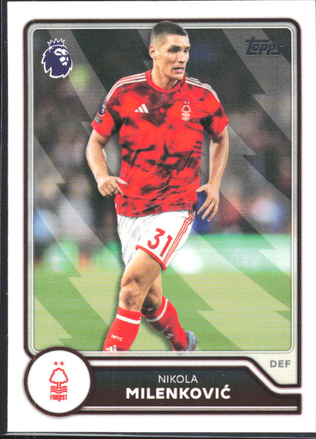 2026-27 Topps Premier League #217 Nikola Milenković – framsida