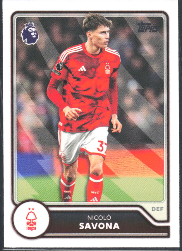 2026-27 Topps Premier League #218 Nicolò Savona – framsida