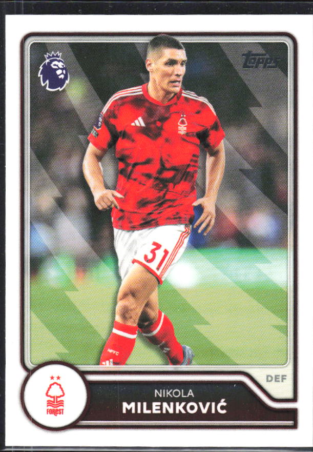 2026-27 Topps Premier League #217 Nikola Milenković – framsida