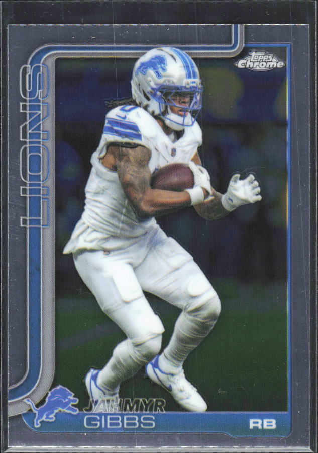 2025 Topps Chrome #101 Jahmyr Gibbs – framsida