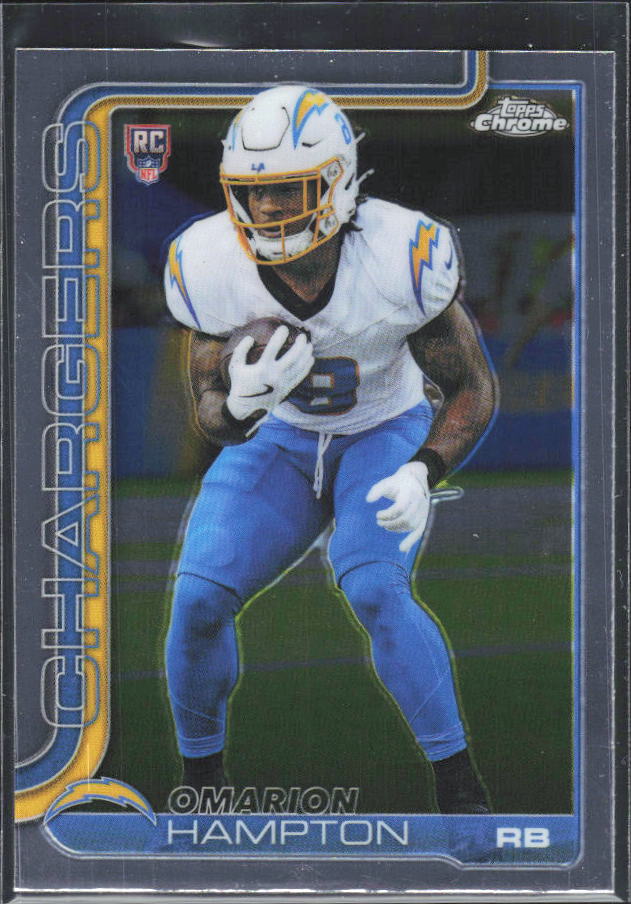 2025 Topps Chrome #324 Omarion Hampton – framsida