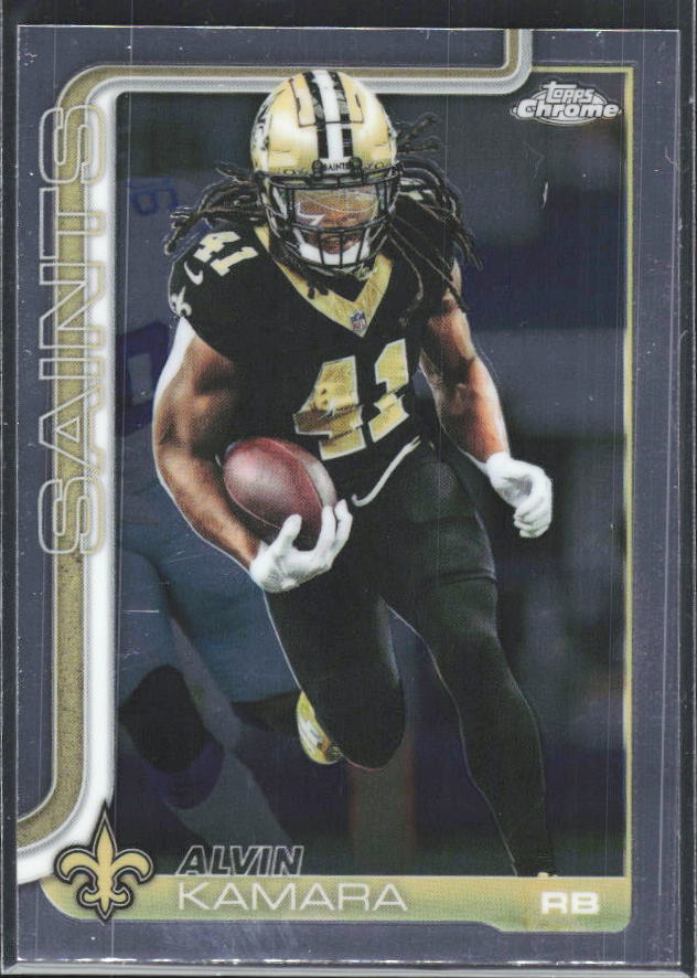 2025 Topps Chrome #215 Alvin Kamara – framsida