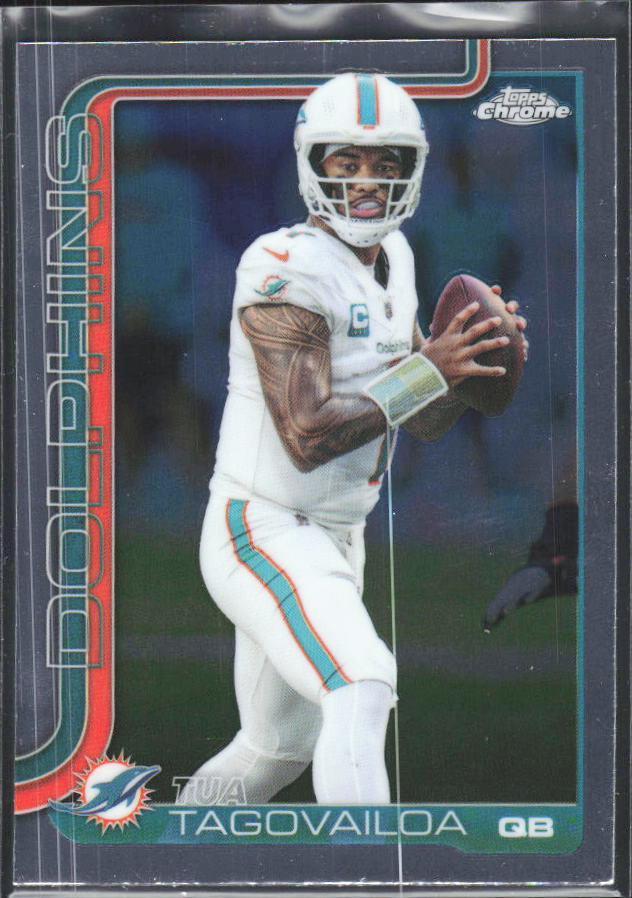 2025 Topps Chrome #187 Tua Tagovailoa – framsida