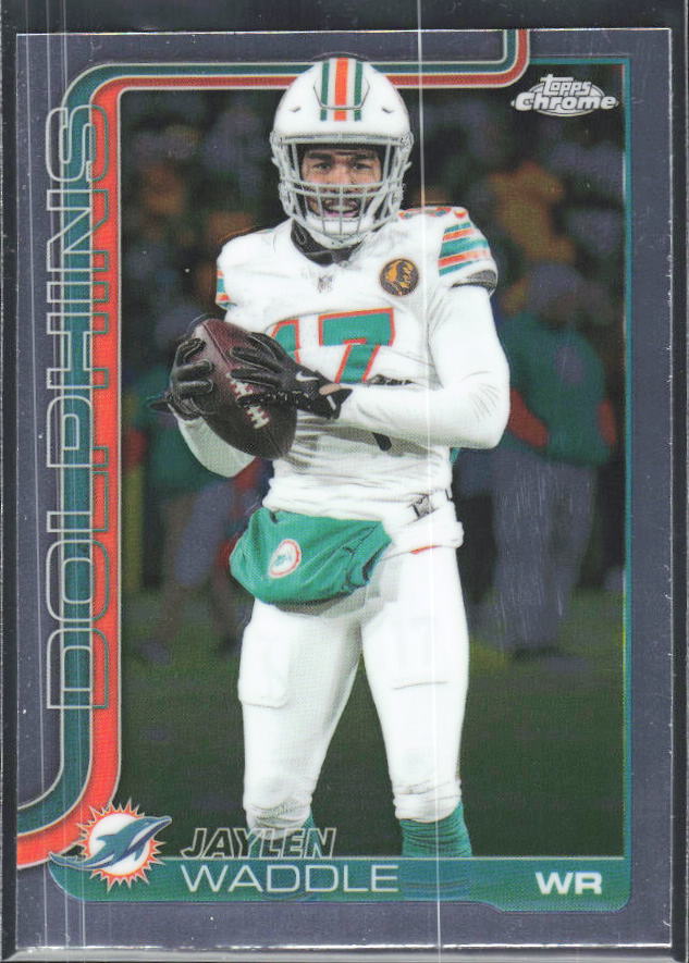 2025 Topps Chrome #186 Jaylen Waddle – framsida