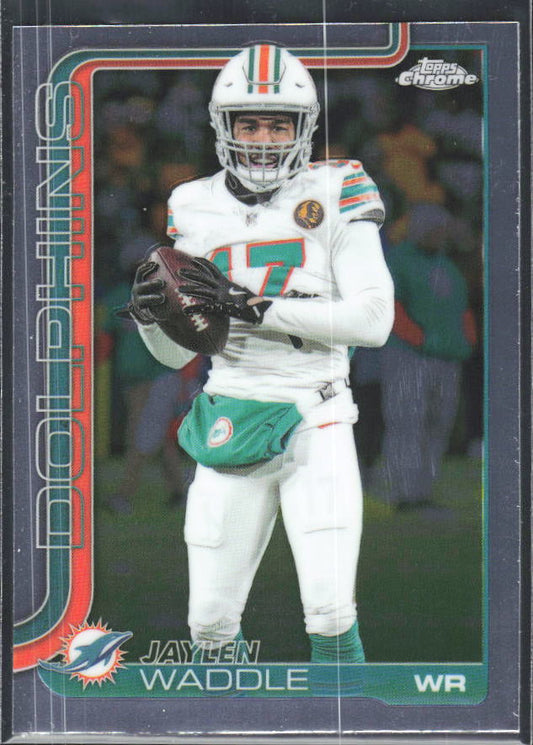 2025 Topps Chrome #186 Jaylen Waddle – framsida