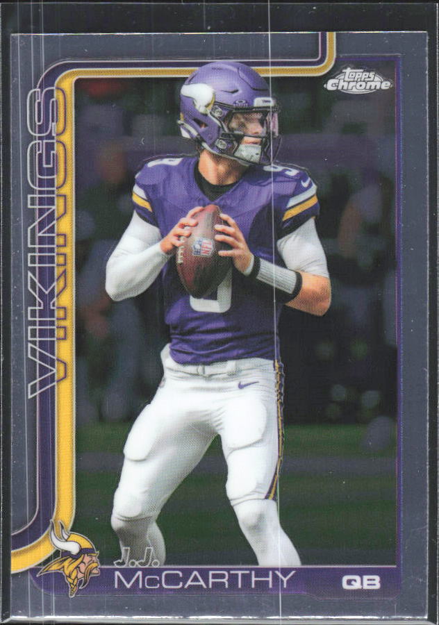 2025 Topps Chrome #199 J.J. McCarthy – framsida