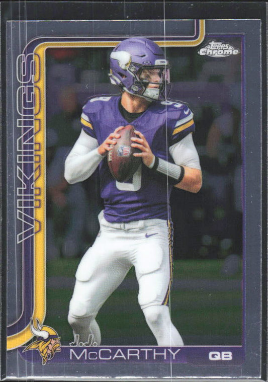 2025 Topps Chrome #199 J.J. McCarthy – framsida