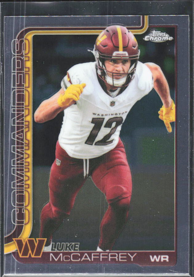 2025 Topps Chrome #298 Luke McCaffrey – framsida