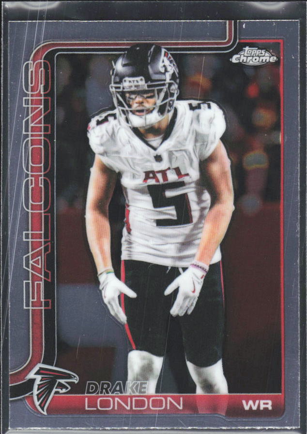 2025 Topps Chrome #12 Drake London – framsida