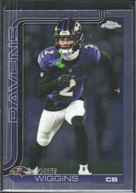 2025 Topps Chrome #28 Nate Wiggins – framsida