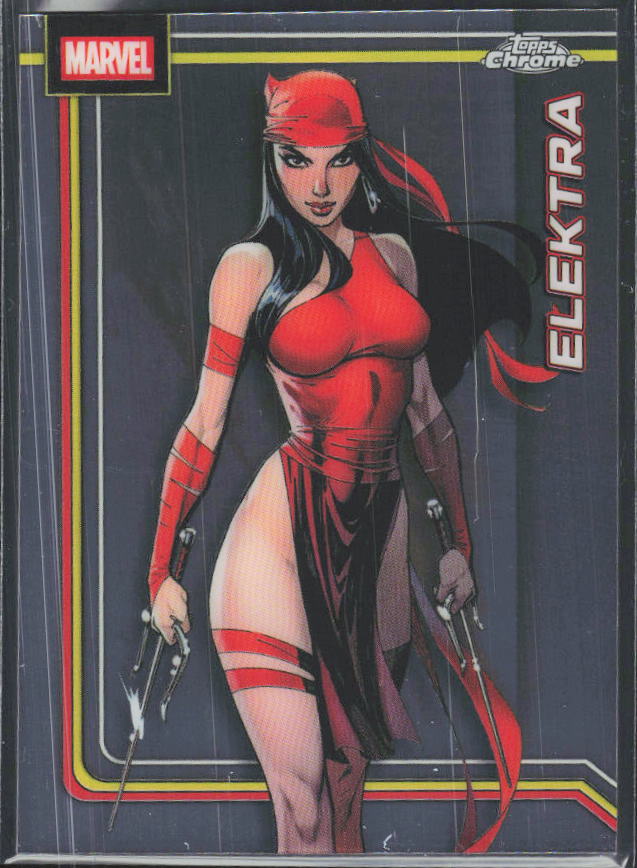 2026 Topps Chrome Marvel Comics #116 Elektra – framsida