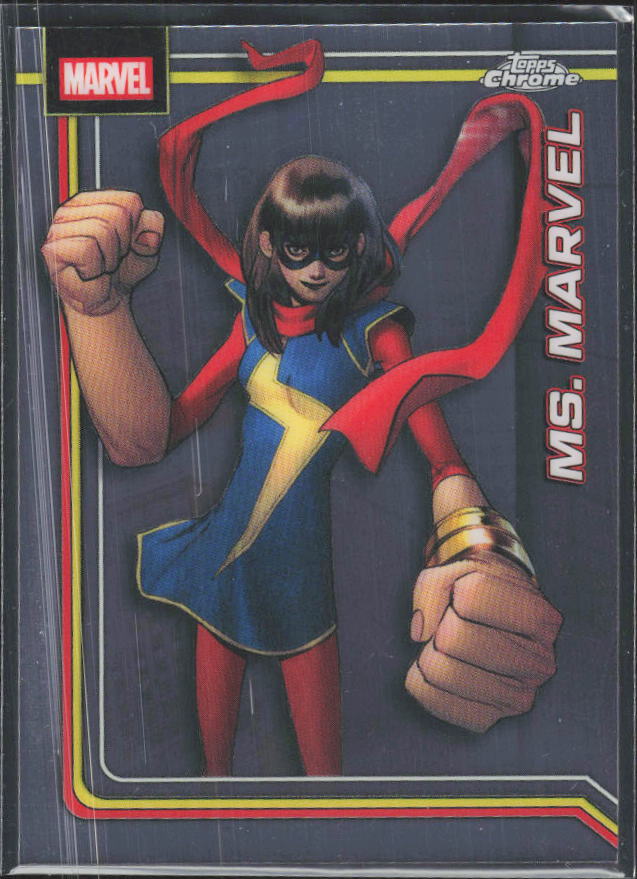 2026 Topps Chrome Marvel Comics #83 Ms. Marvel – framsida