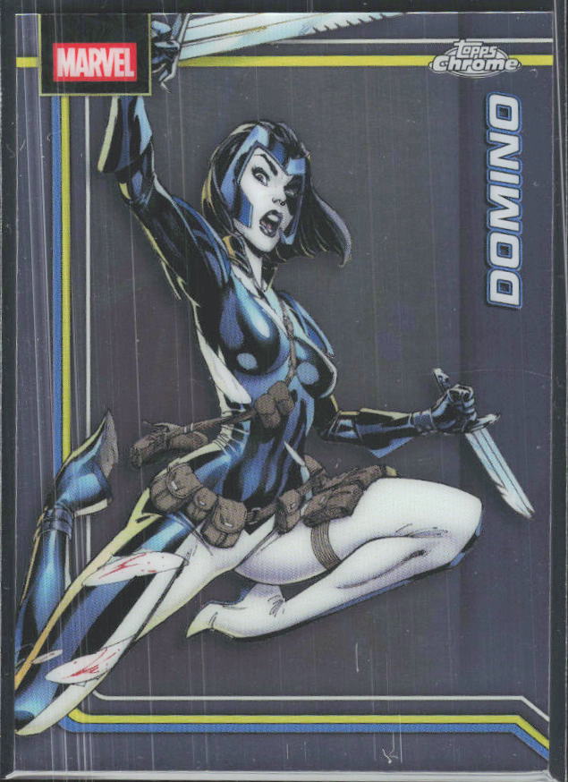 2026 Topps Chrome Marvel Comics #30 Domino – framsida