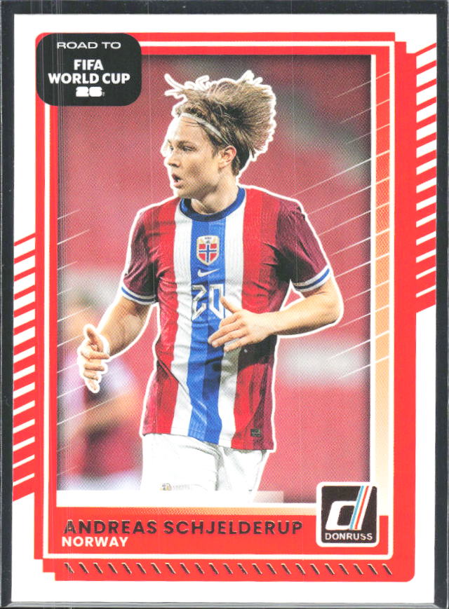 2025-26 Donruss Road to FIFA World Cup #167 Andreas Schjelderup – framsida
