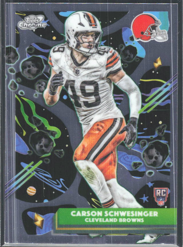 2025 Topps Cosmic Chrome #123 Carson Schwesinger – framsida