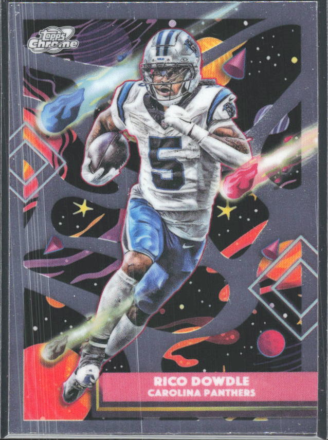 2025 Topps Cosmic Chrome #14 Rico Dowdle – framsida