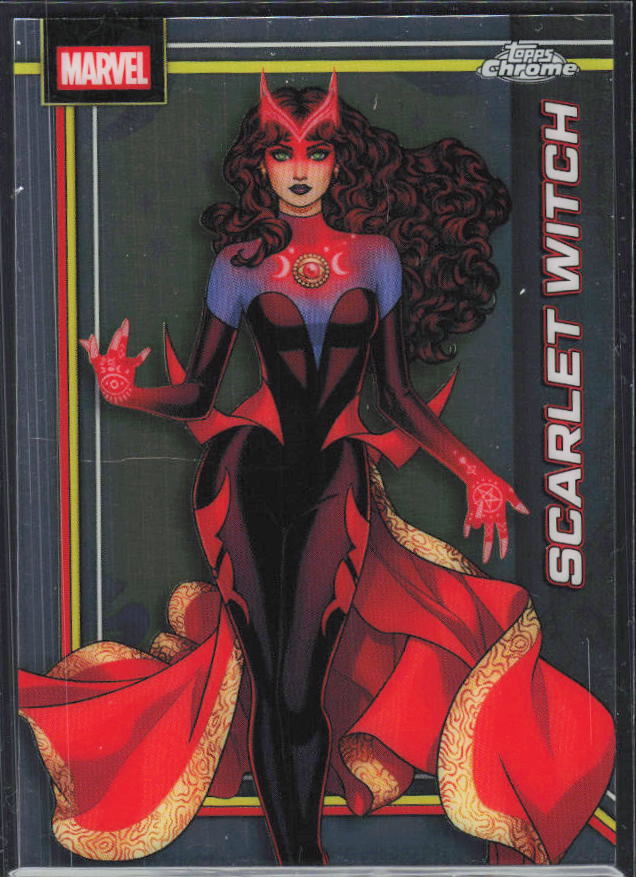 2026 Topps Chrome Marvel Comics #145 Scarlet Witch – framsida
