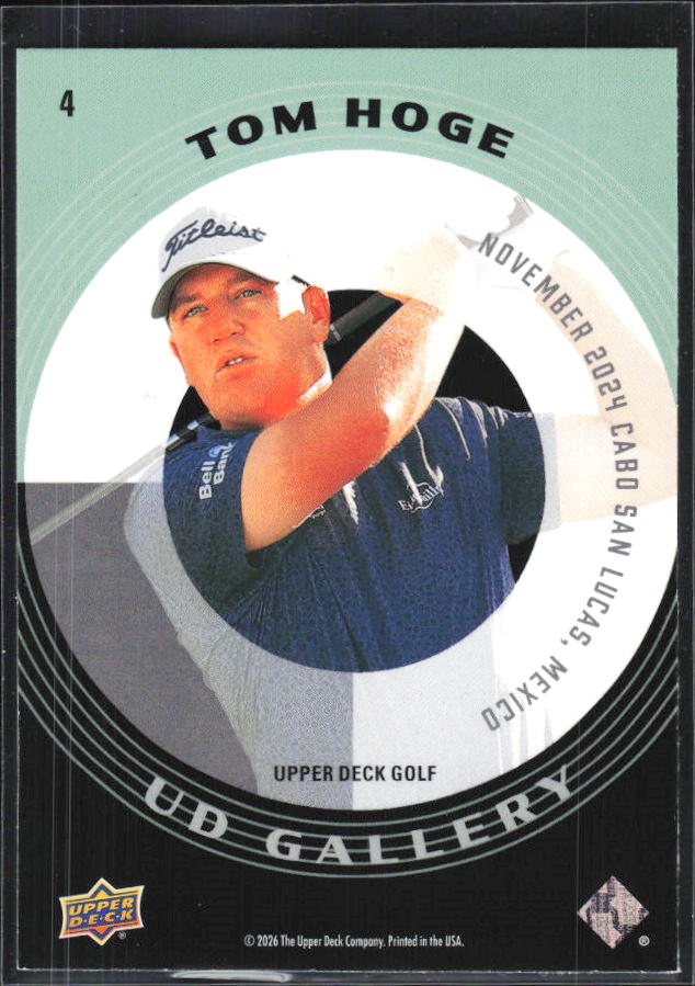 Tom Hoge 2026 Upper Deck Golf UD Gallery #4 – framsida