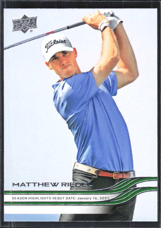 Matthew Riedel 2026 Upper Deck Golf #86 – framsida