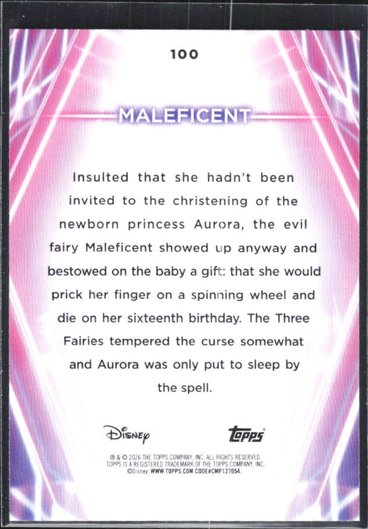 Maleficent 2026 Disney Neon #100 – baksida