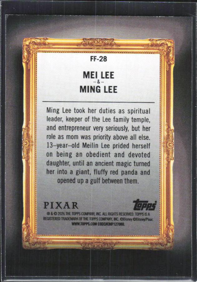 Mei Lee & Ming Lee 2026 Disney Neon Family First #FF-28 – baksida