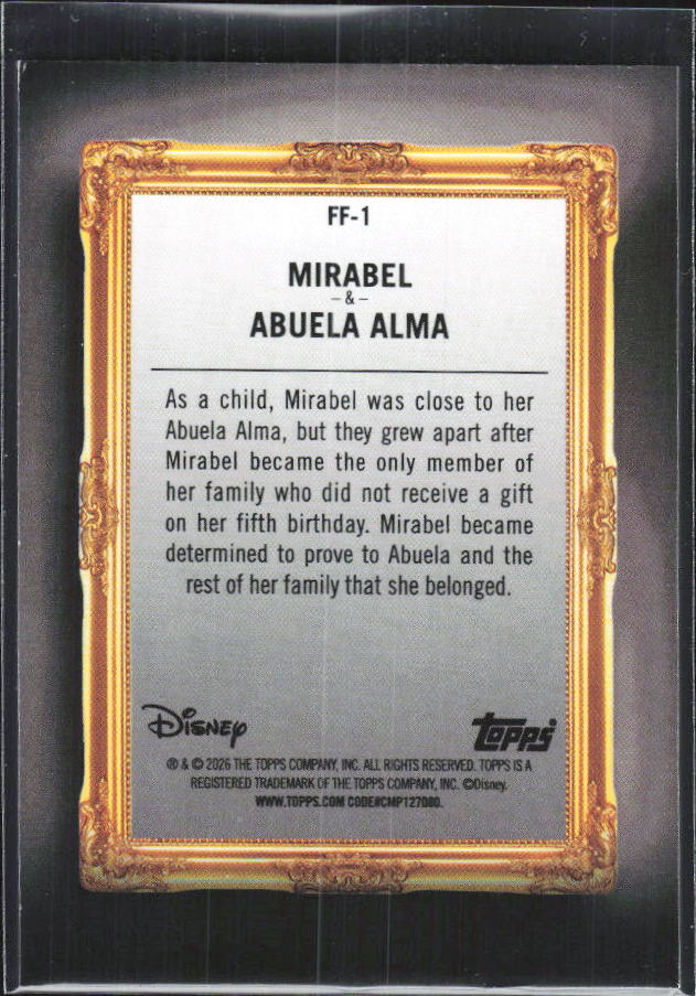 Mirabel & Abuela Alma 2026 Disney Neon Family First #FF-1 – baksida