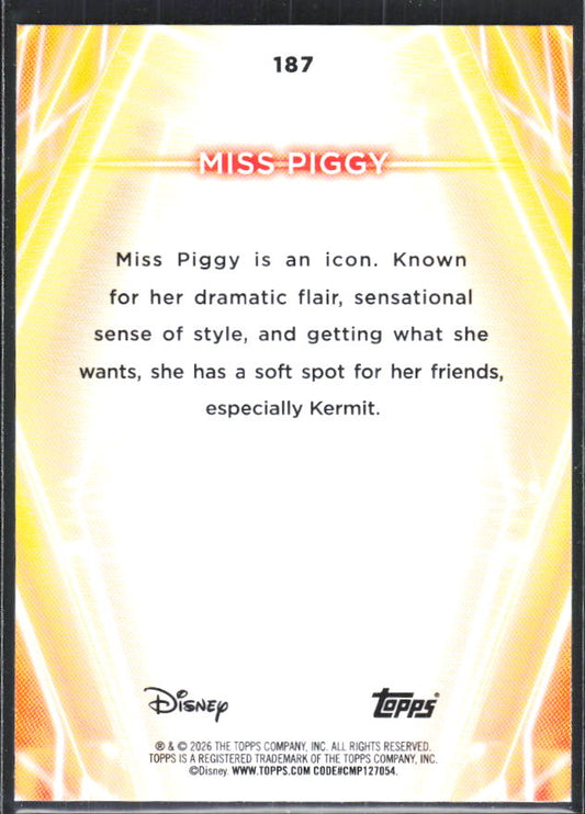 Miss Piggy 2026 Disney Neon #187 – baksida