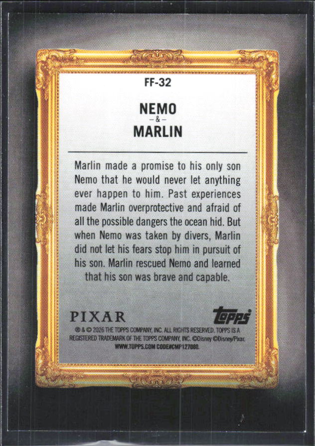 Nemo & Marlin 2026 Disney Neon Family First #FF-32 – baksida