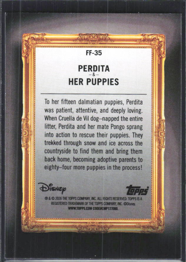 Perdita & Her Puppies 2026 Disney Neon Family First #FF-35 – baksida