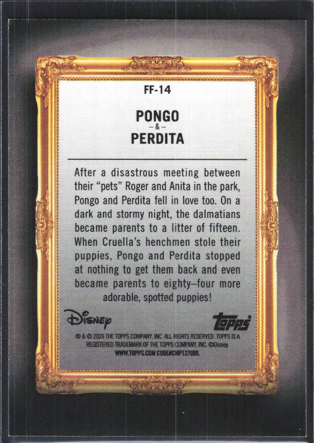Pongo & Perdita 2026 Disney Neon Family First #FF-14 – baksida