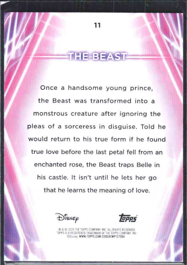 The Beast 2026 Disney Neon #11 – baksida