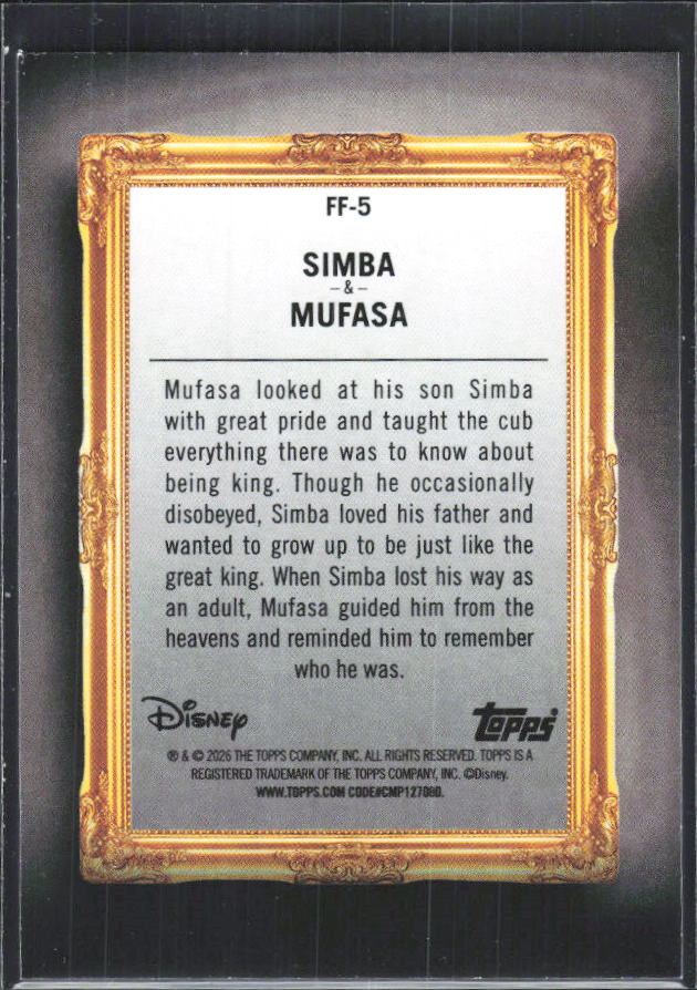 Simba & Mufasa 2026 Disney Neon Family First #FF-5 – baksida