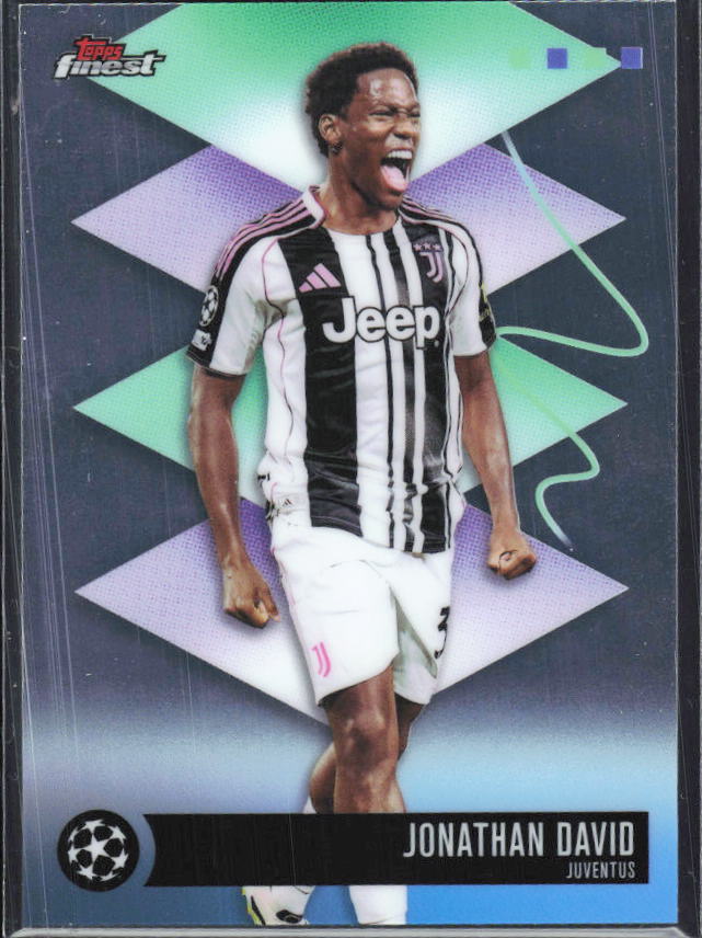 Jonathan David 2025-26 Finest UEFA Rare #588 – framsida