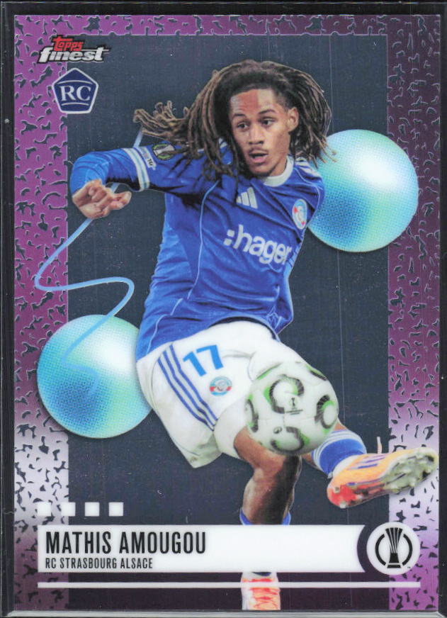 Mathis Amougou 2025-26 Finest UEFA Uncommon #374 – framsida