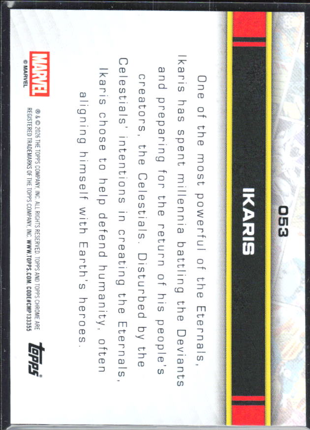 Ikaris 2026 Chrome Marvel #053 – baksida