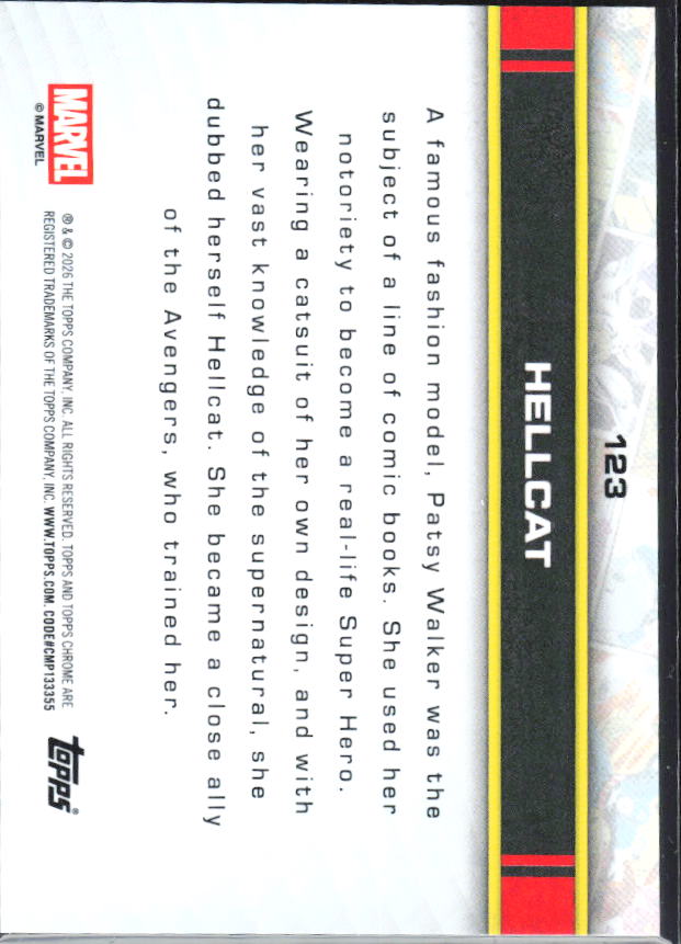 Hellcat 2026 Chrome Marvel #123 – baksida