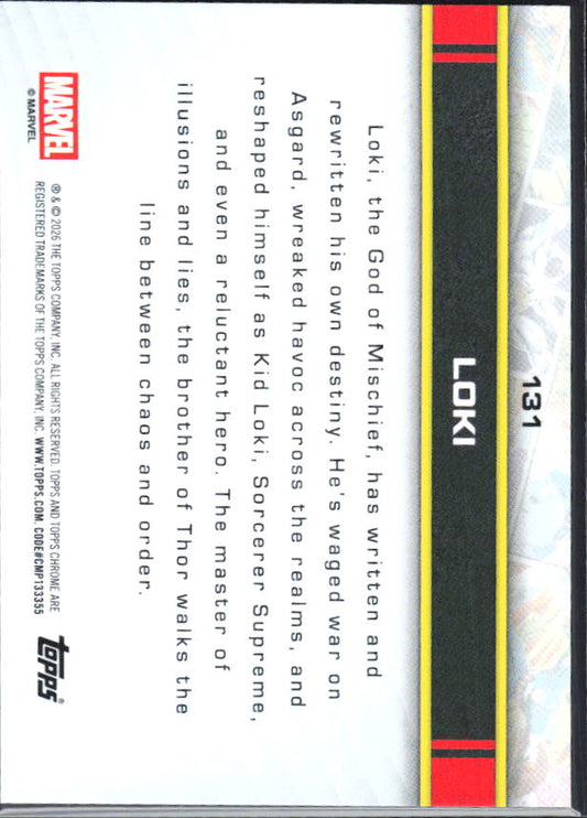 Loki 2026 Chrome Marvel #131 – baksida