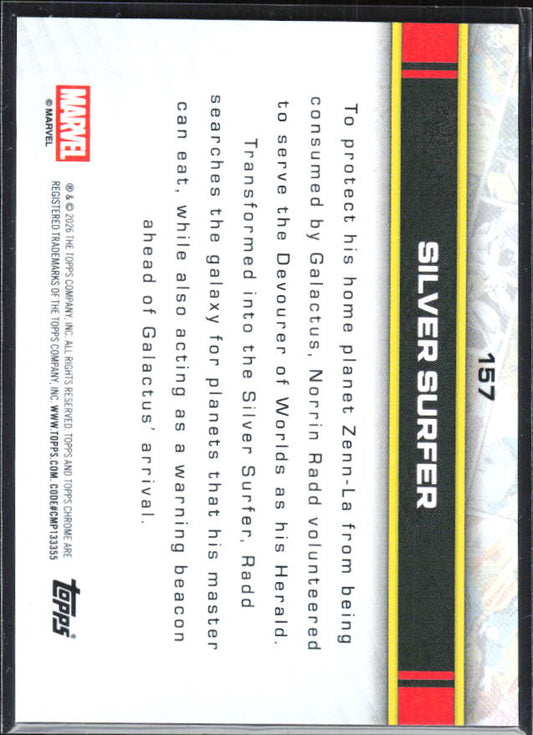 Silver Surfer 2026 Chrome Marvel #157 – baksida