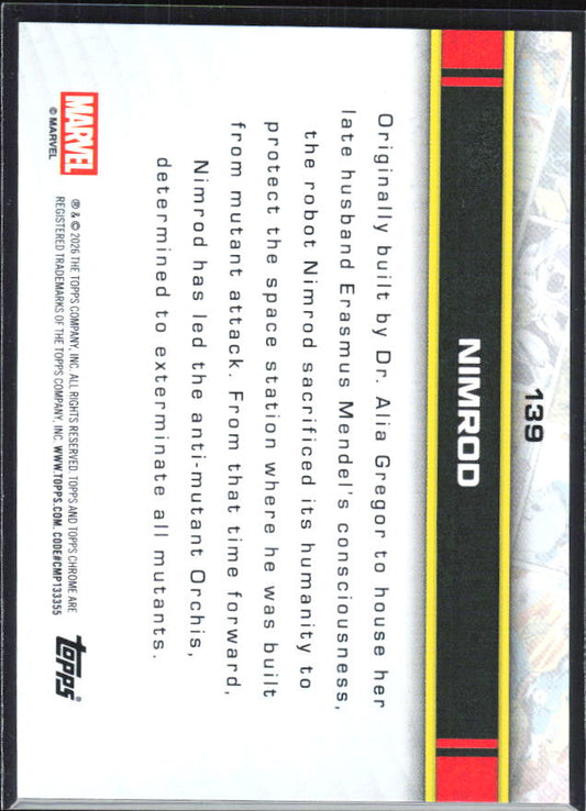 Nimrod 2026 Chrome Marvel #139 – baksida